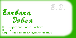barbara dobsa business card